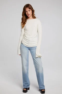 Cheap Chaser Brand Nyla Starry White Blouse