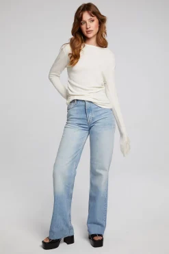 Cheap Chaser Brand Nyla Starry White Blouse