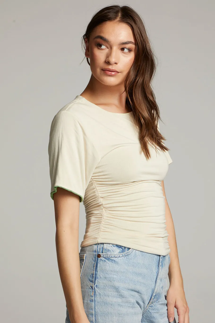 Online Chaser Brand Ocala Whitecap Grey And Piquant Green Reversible Top