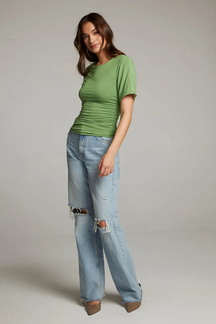 Online Chaser Brand Ocala Whitecap Grey And Piquant Green Reversible Top