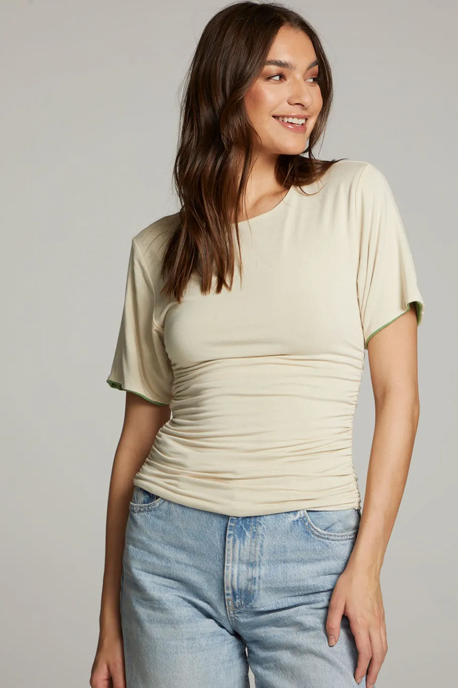 Online Chaser Brand Ocala Whitecap Grey And Piquant Green Reversible Top