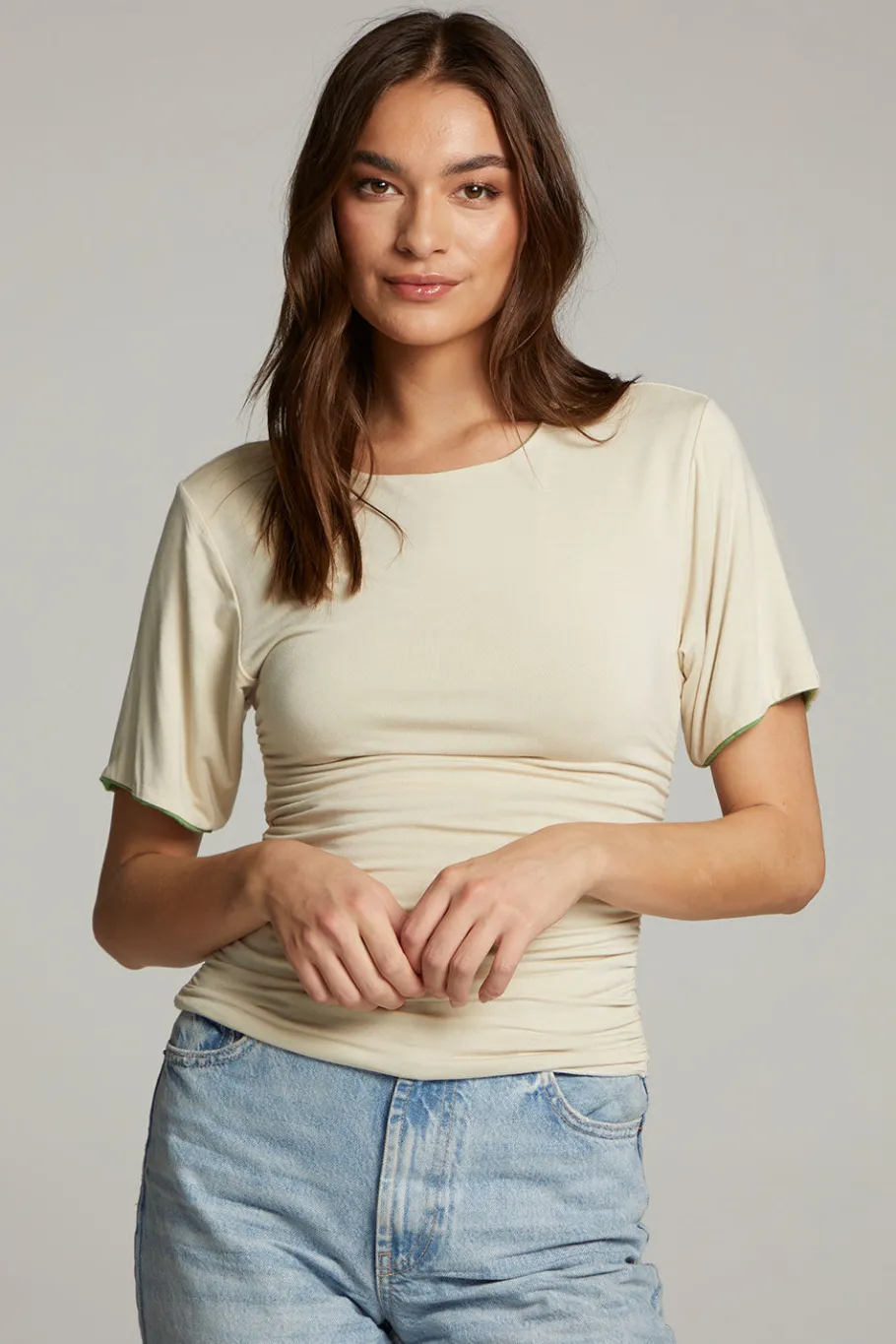 Online Chaser Brand Ocala Whitecap Grey And Piquant Green Reversible Top