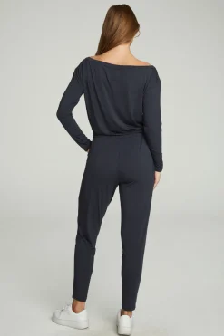 Fashion Chaser Brand Off The Shoulder Long Sleeve Jumpsuit