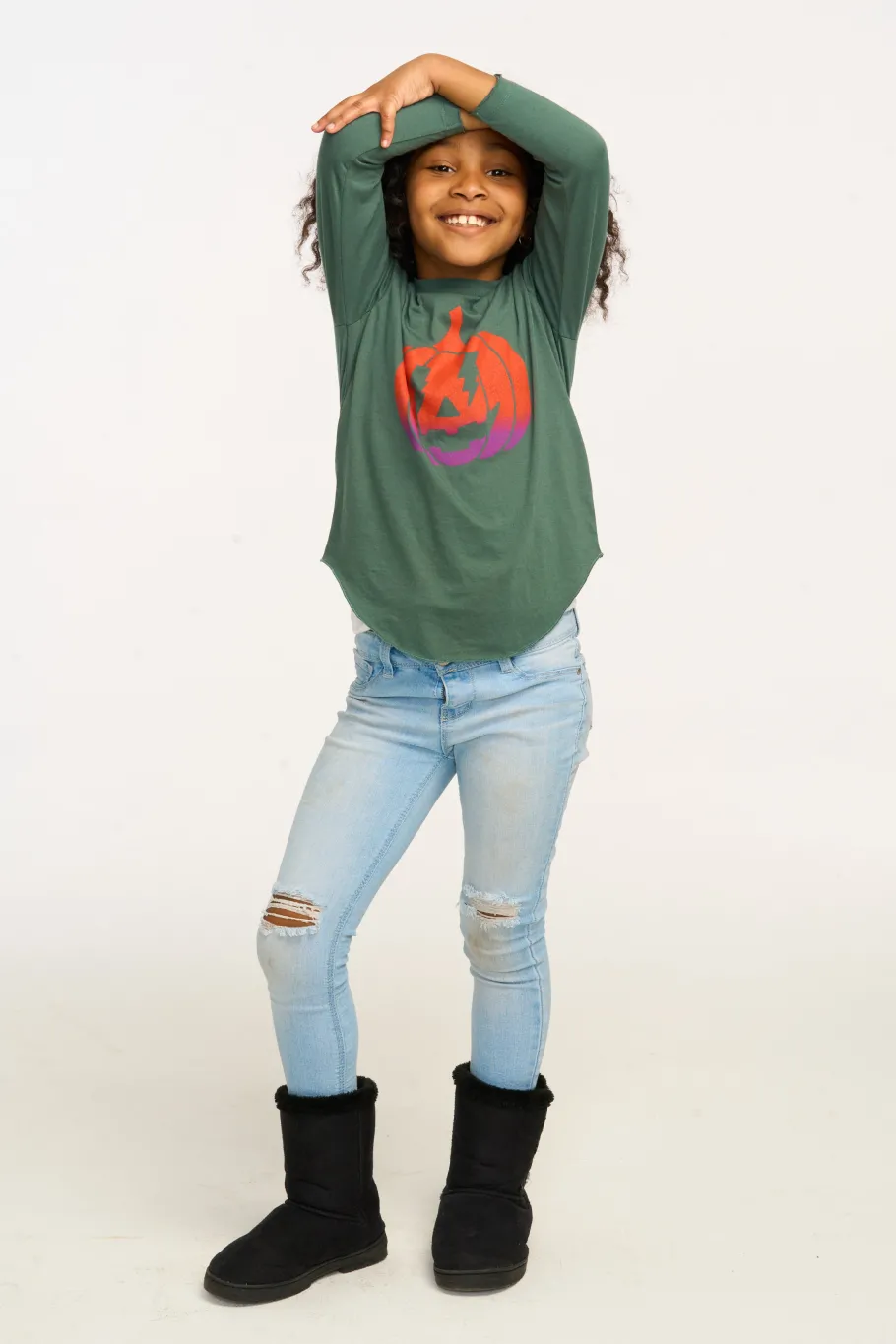 Store Chaser Brand Ombre Pumpkin Long Sleeve