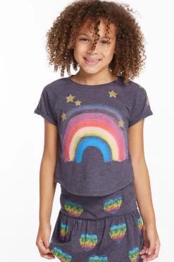 Flash Sale Chaser Brand Painted Rainbow Girls Tee