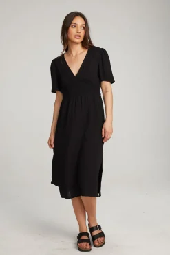 Best Chaser Brand Palmer Licorice Midi Dress