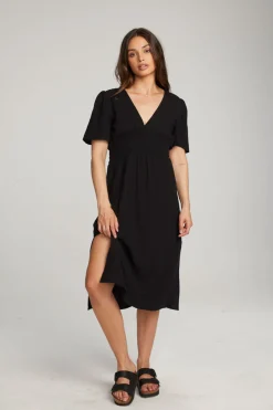 Best Chaser Brand Palmer Licorice Midi Dress
