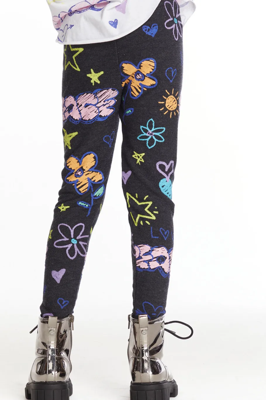 Shop Chaser Brand Peace & Love Girls Cozy Knit Classic Legging