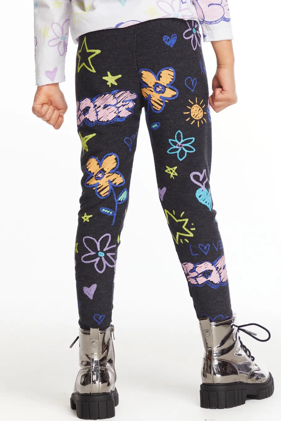 Shop Chaser Brand Peace & Love Girls Cozy Knit Classic Legging