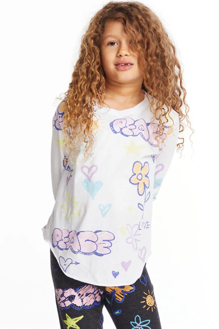Fashion Chaser Brand Peace & Love Girls Long Sleeve