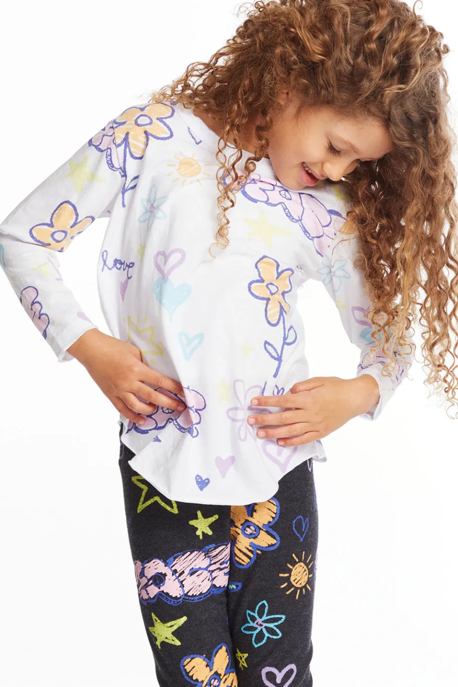 Fashion Chaser Brand Peace & Love Girls Long Sleeve