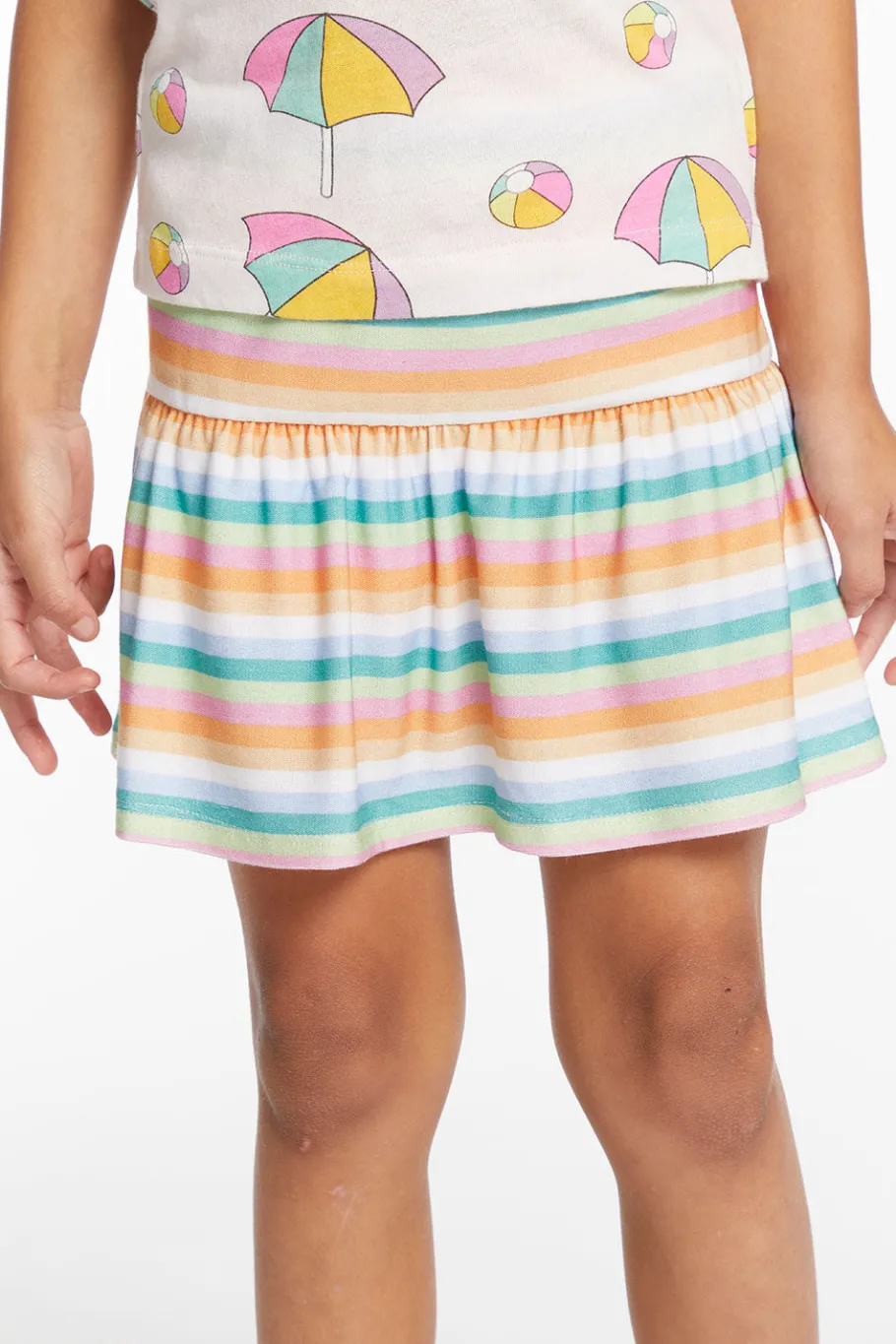 Store Chaser Brand Peplum Sunshine Stripe Girls Skort