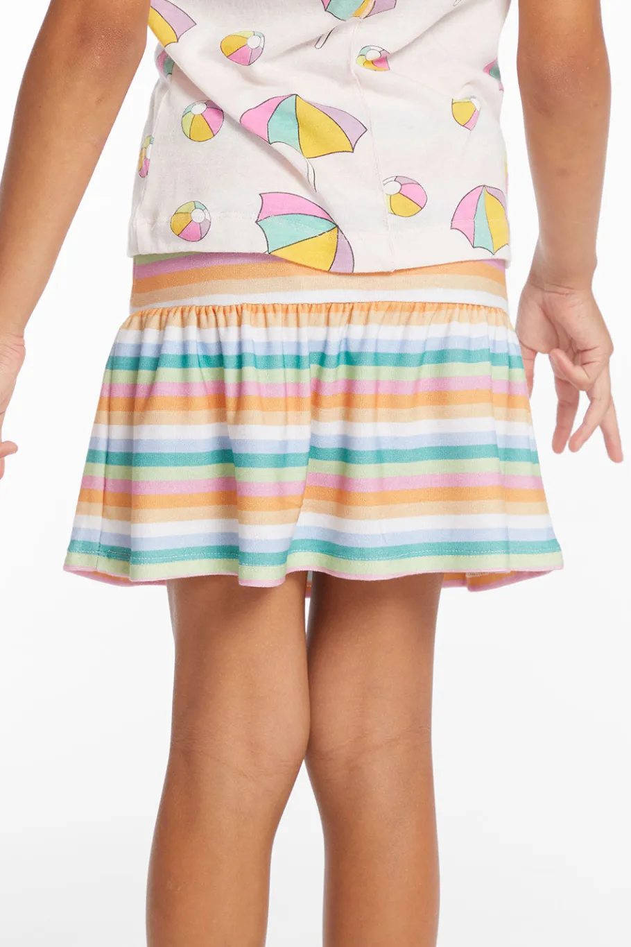 Store Chaser Brand Peplum Sunshine Stripe Girls Skort