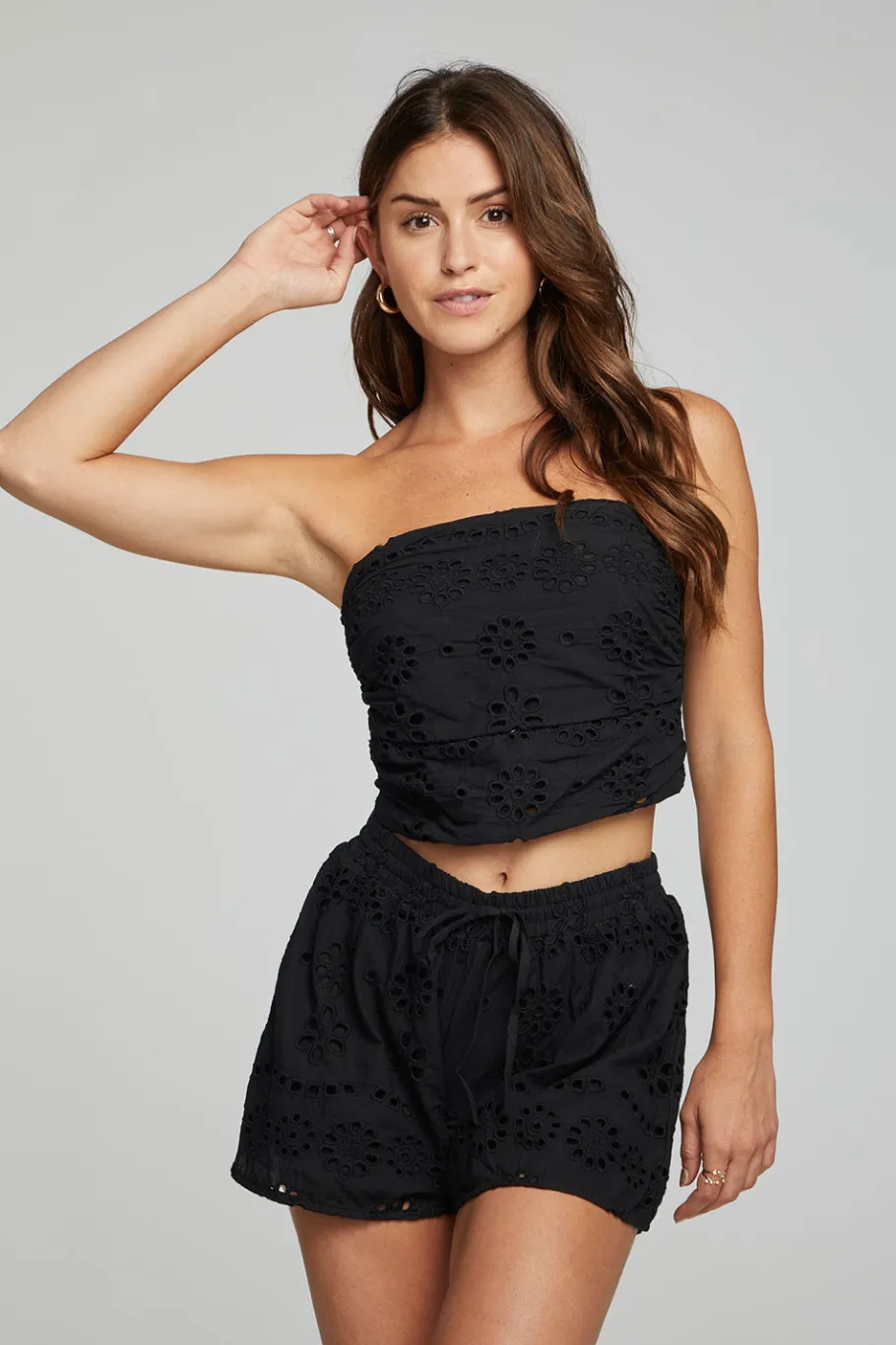 Cheap Chaser Brand Pier Crop Top - Black Onyx