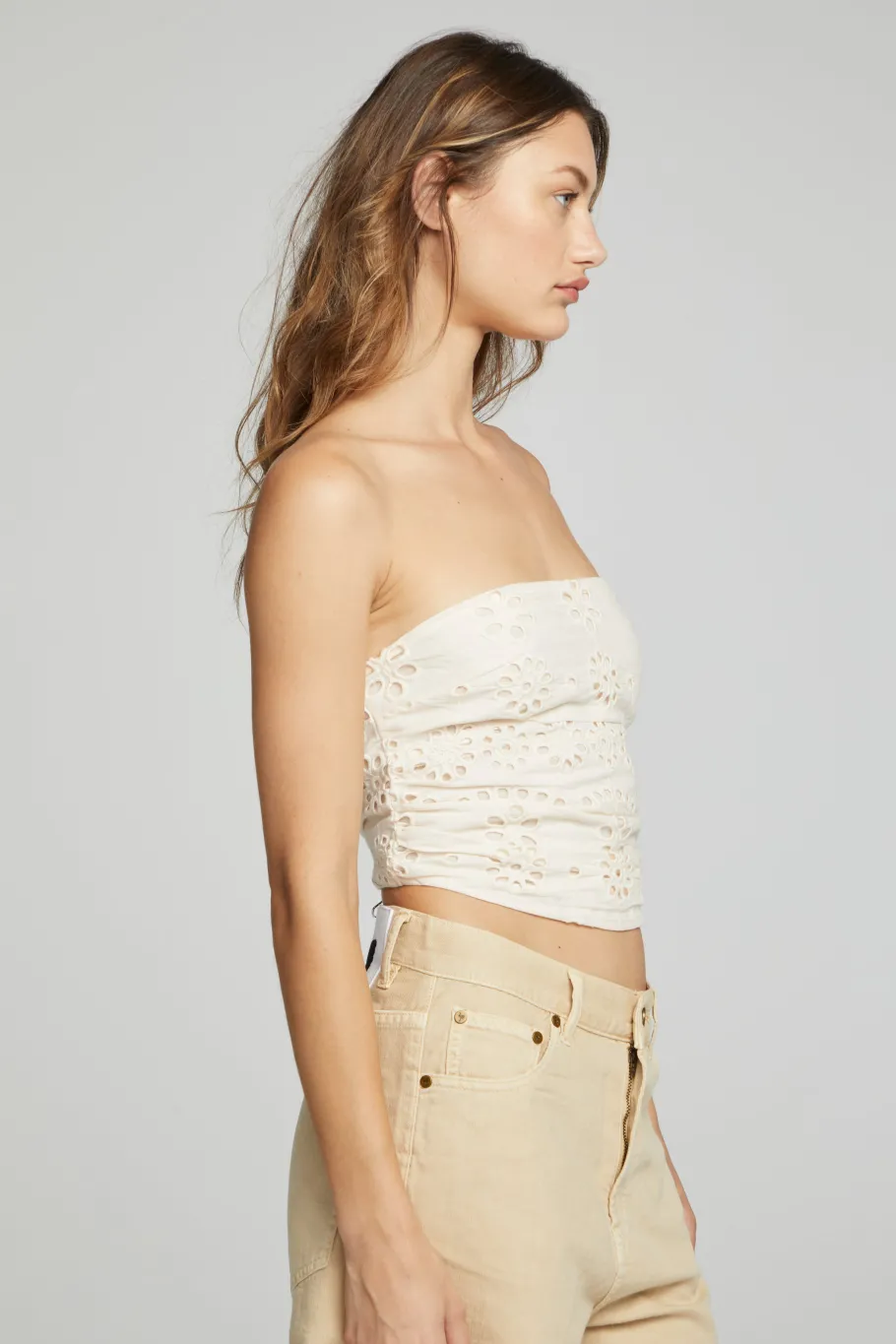 Hot Chaser Brand Pier Crop Top - Gardenia