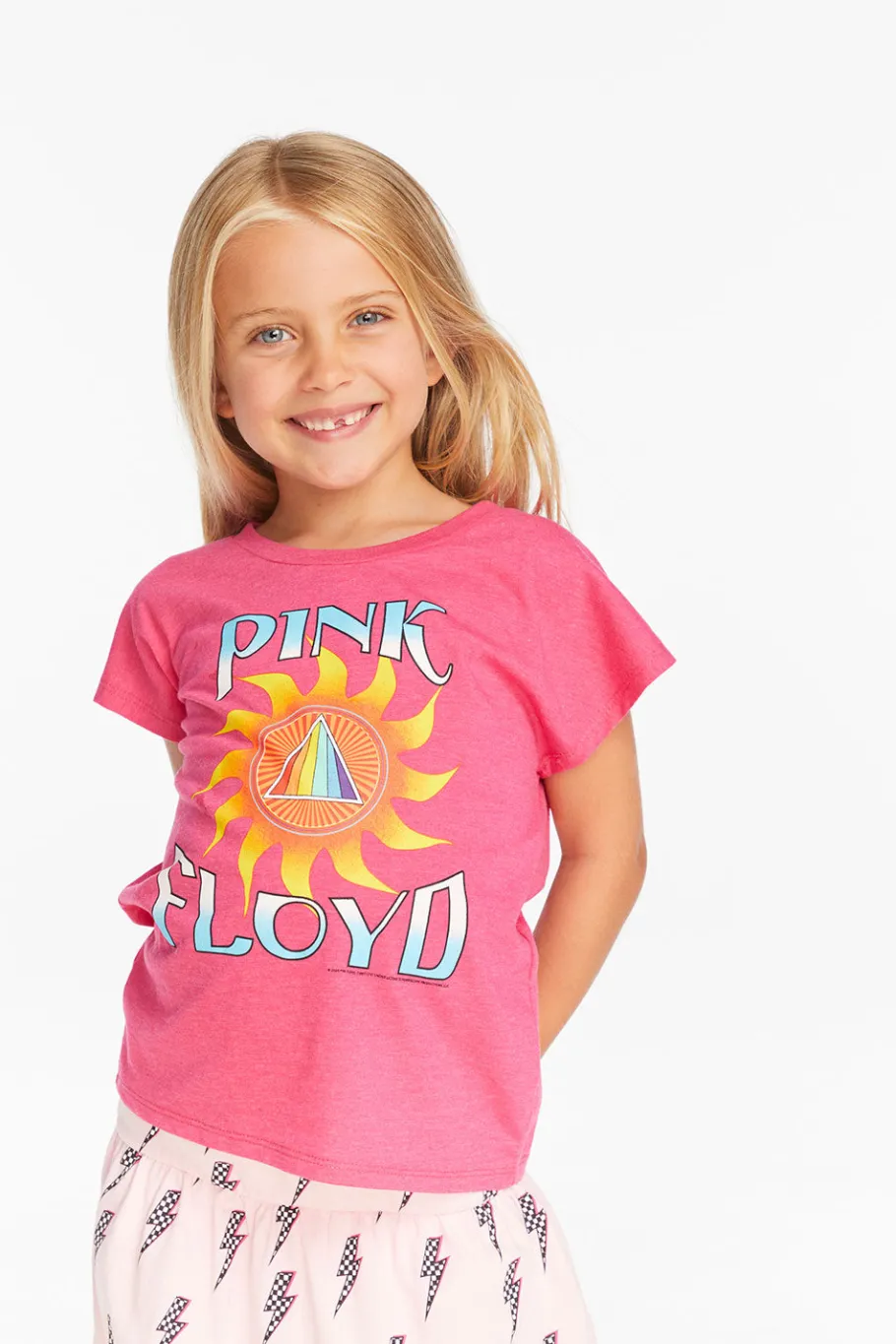 Online Chaser Brand Pink Floyd Prism Sun Girls Tee