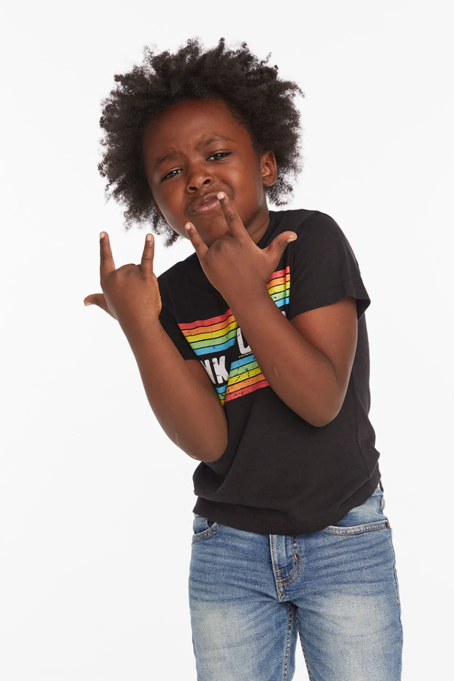 Outlet Chaser Brand Pink Floyd Rainbow Stripe Boys Tee
