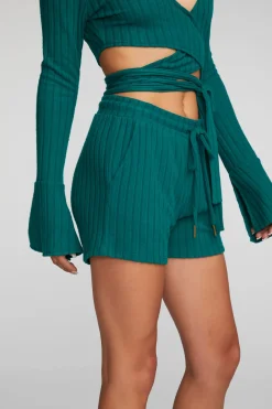 Clearance Chaser Brand Poor Boy Rib Shorts With Shoestring Tie