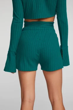 Clearance Chaser Brand Poor Boy Rib Shorts With Shoestring Tie