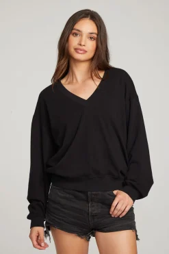 Cheap Chaser Brand Poppy Black Pullover