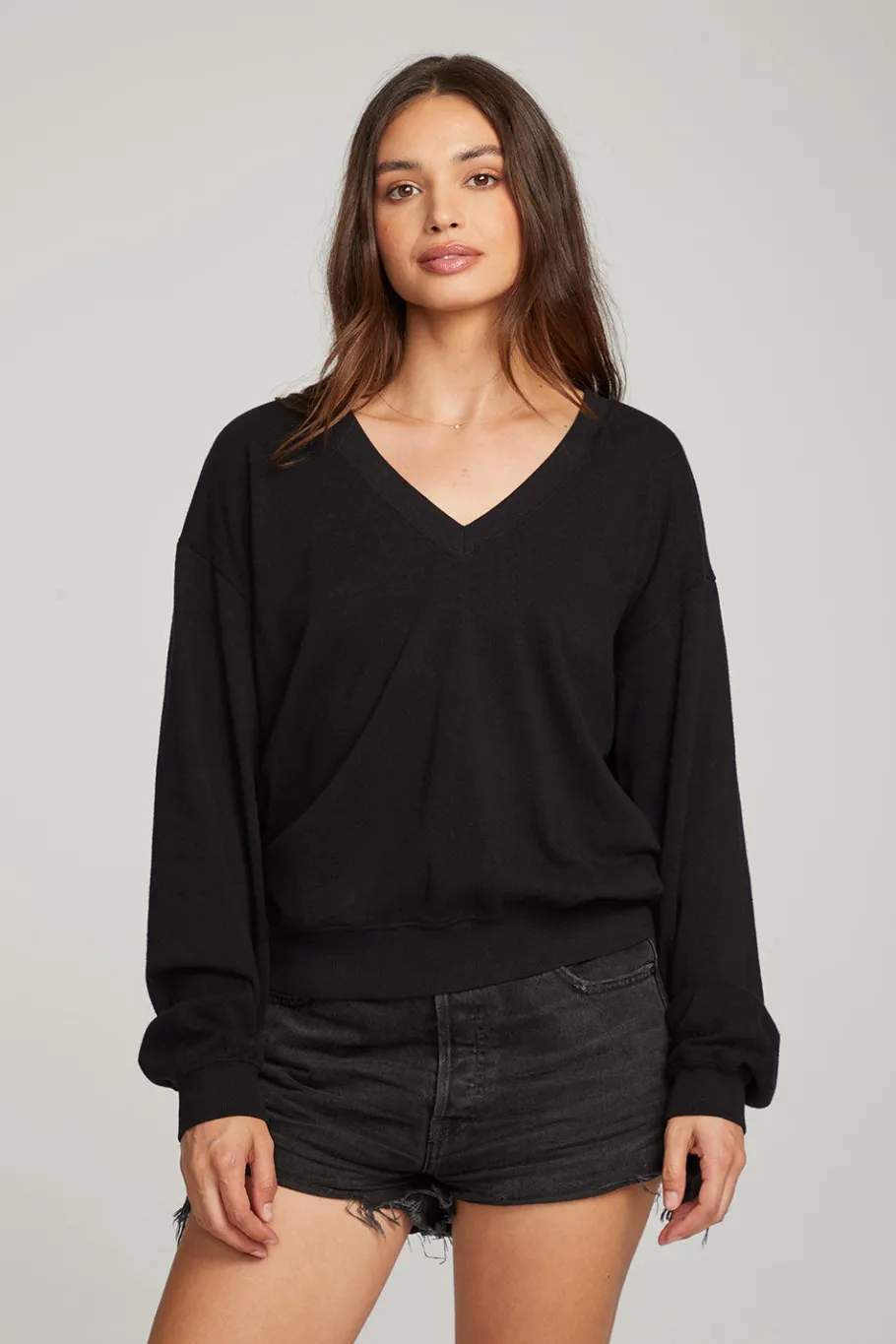 Cheap Chaser Brand Poppy Black Pullover