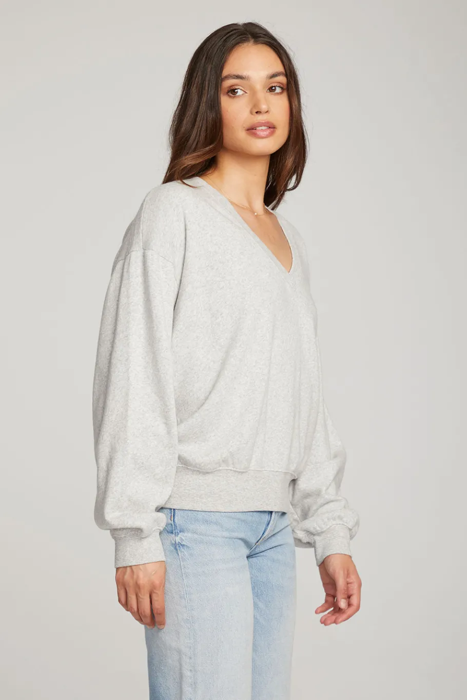 Flash Sale Chaser Brand Poppy Heather Grey Pullover