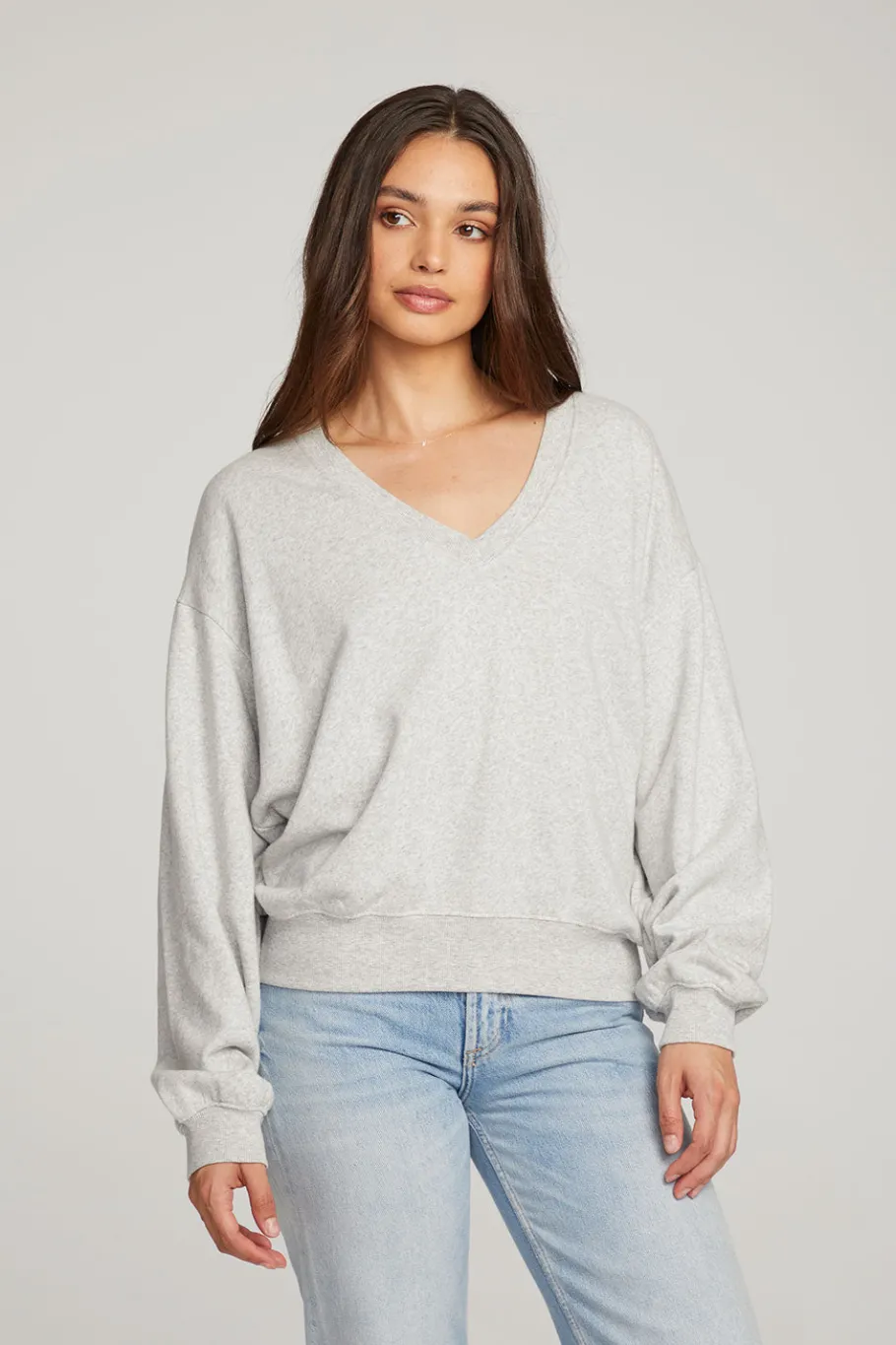 Flash Sale Chaser Brand Poppy Heather Grey Pullover