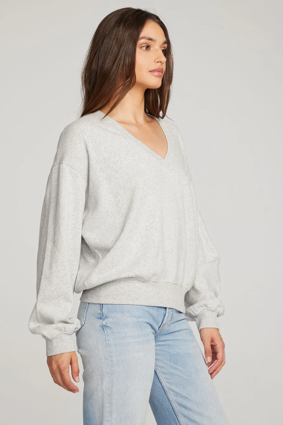 Flash Sale Chaser Brand Poppy Heather Grey Pullover