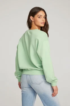 Cheap Chaser Brand Poppy Quiet Green Pullover