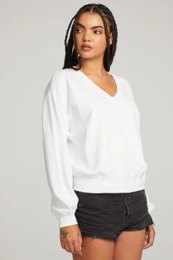 Outlet Chaser Brand Poppy White Pullover