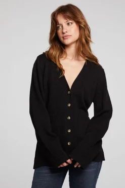 Best Sale Chaser Brand Presley Licorice Cardigan