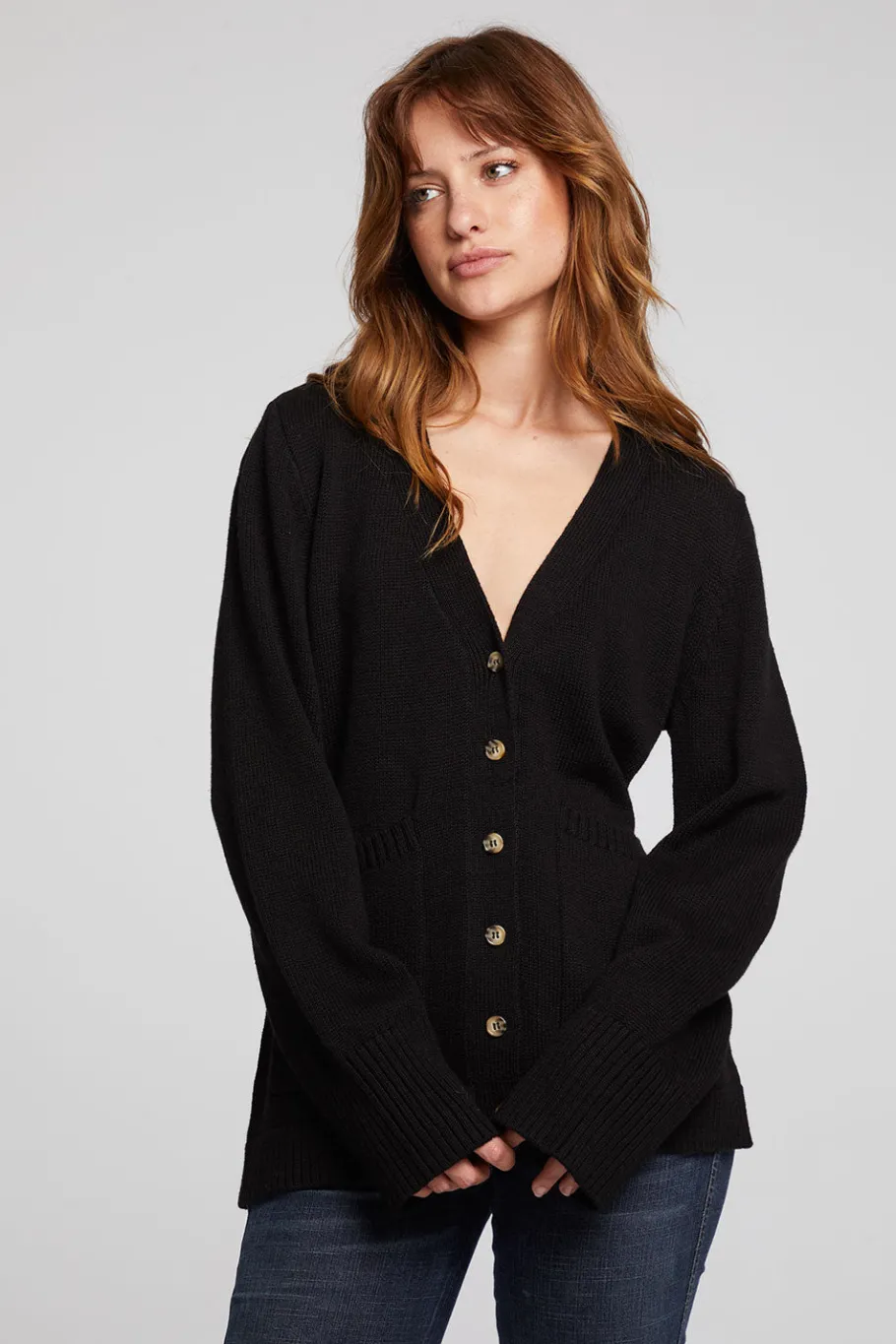 Best Sale Chaser Brand Presley Licorice Cardigan