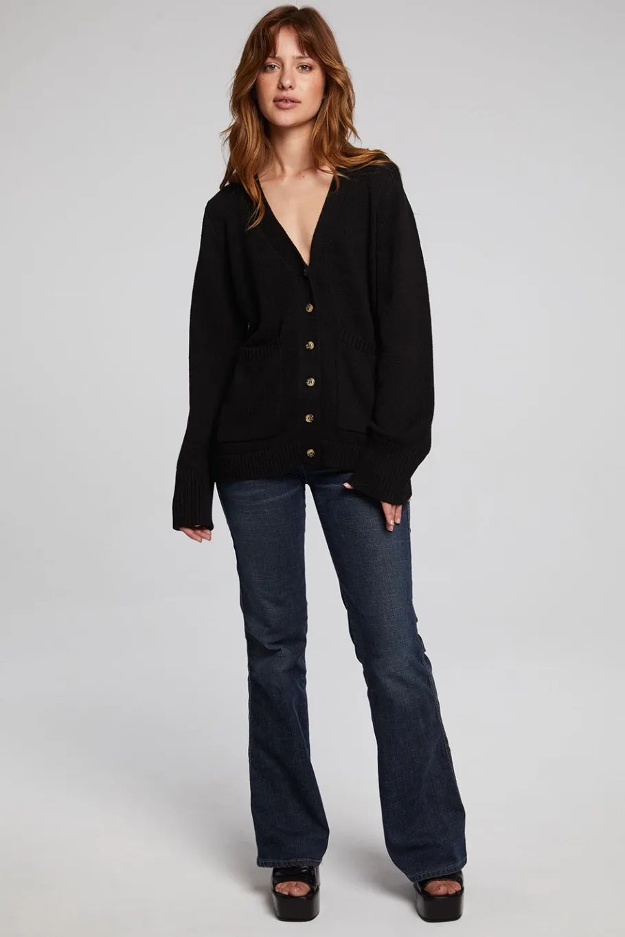 Best Sale Chaser Brand Presley Licorice Cardigan