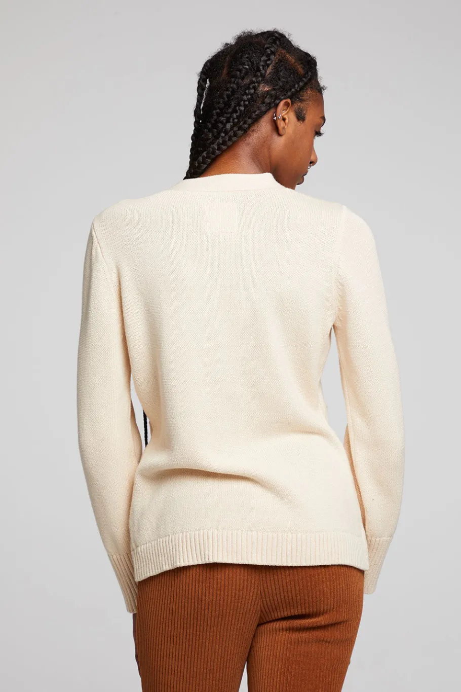 Best Sale Chaser Brand Presley Whitecap Grey Cardigan