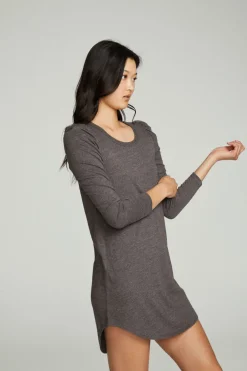 Cheap Chaser Brand Puff Sleeve Shirttail Hi Lo Dress