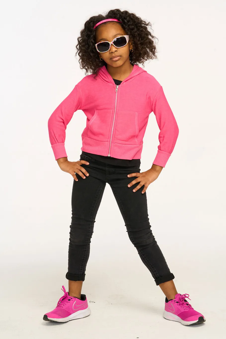 Discount Chaser Brand Puffy Flamingo Pink Cozy Knit Zip Up Hoodie