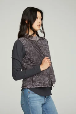 Cheap Chaser Brand Quilted Mock Neck Puffer Vest
