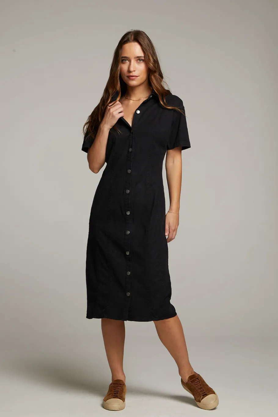 Sale Chaser Brand Rachelle Licorice Dress