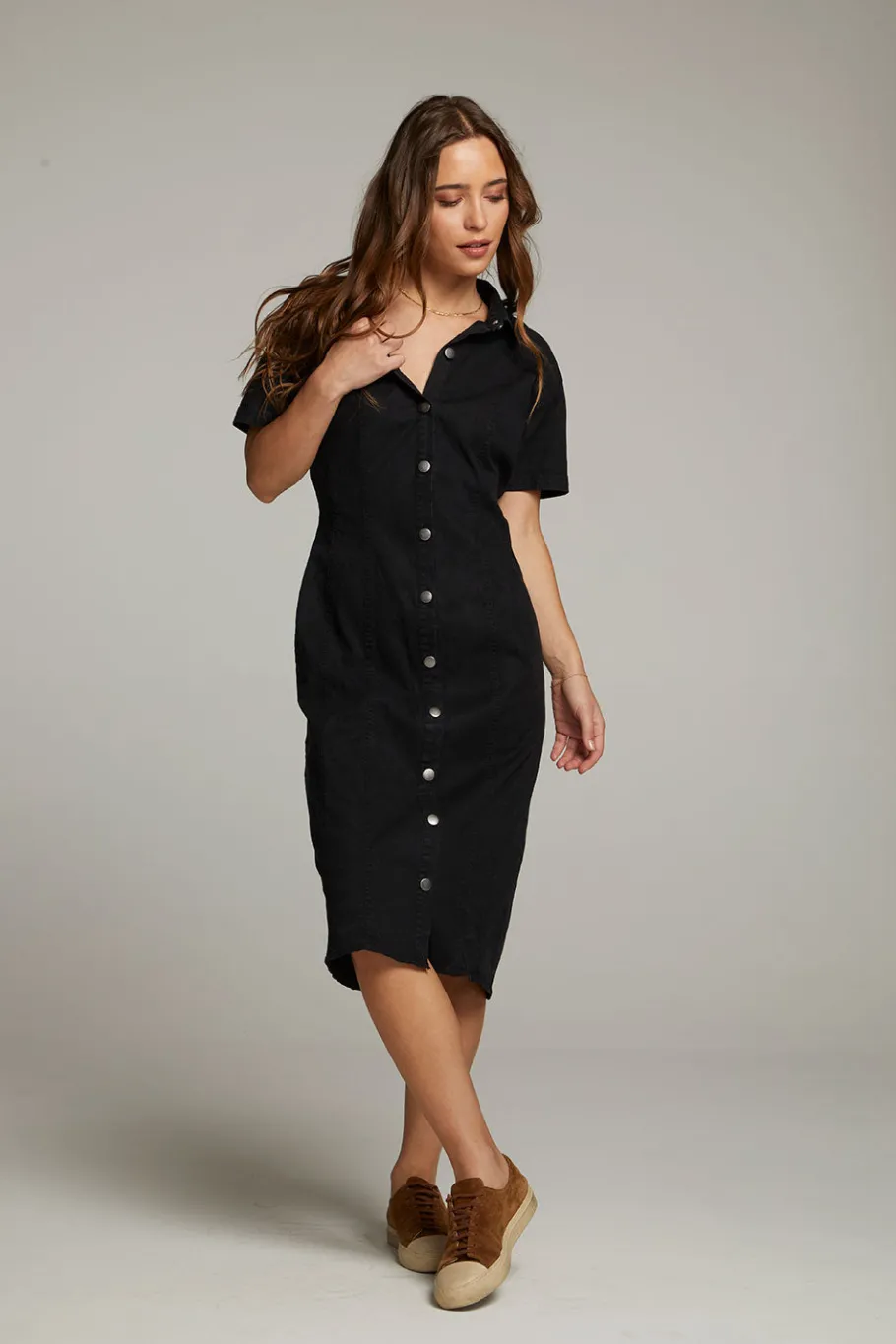Sale Chaser Brand Rachelle Licorice Dress