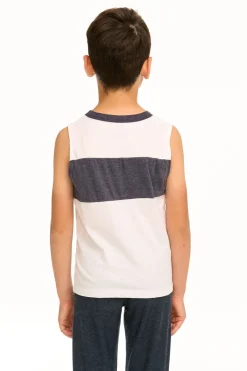 Fashion Chaser Brand Rad Blocked Muscle Tank