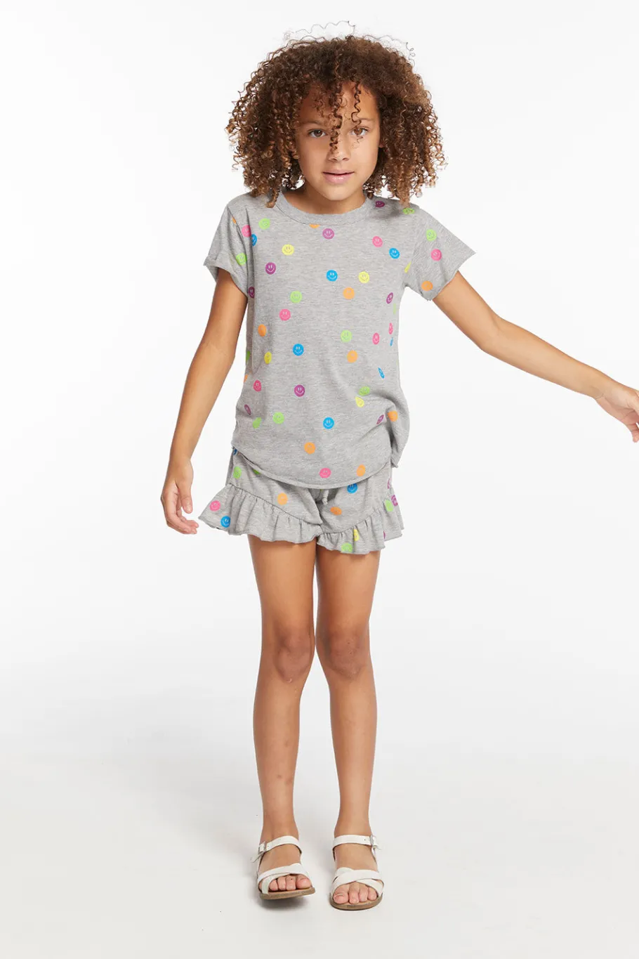 Hot Chaser Brand Rainbow Smiles Girls Shorts