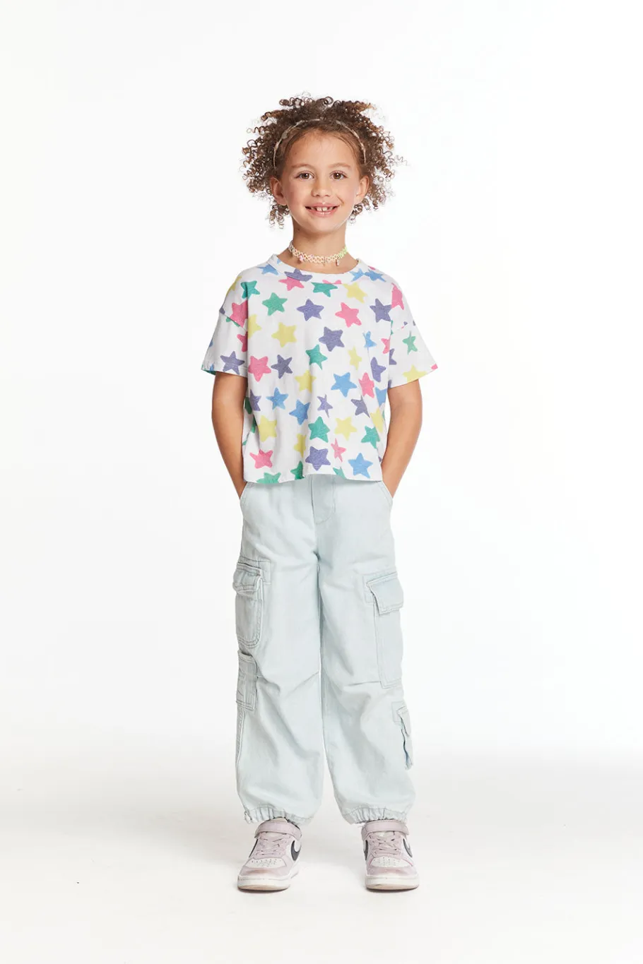 New Chaser Brand Rainbow Stars Girls Tee