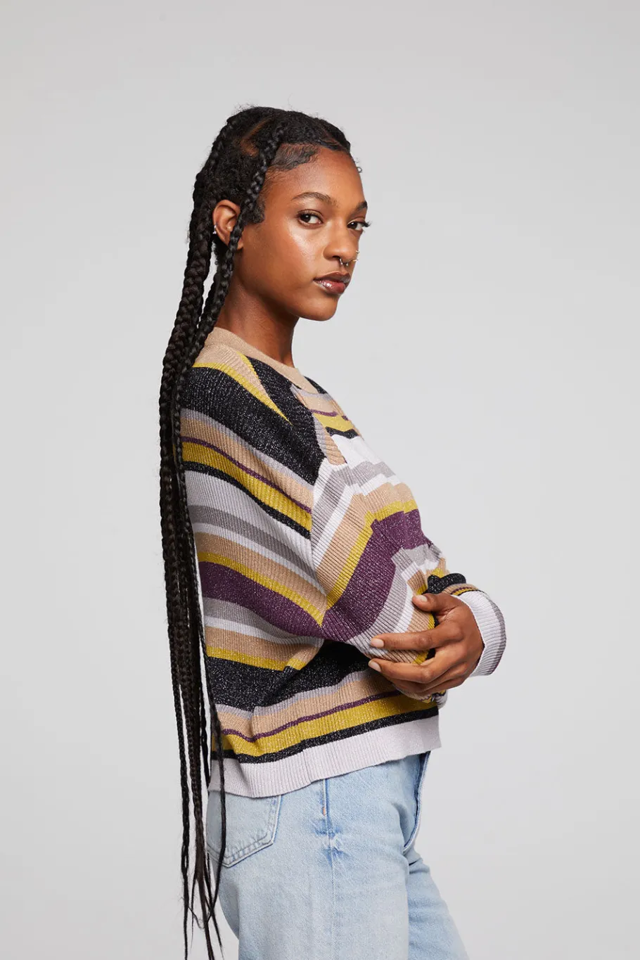 Outlet Chaser Brand Ramonee Haight Street Stripe Pullover