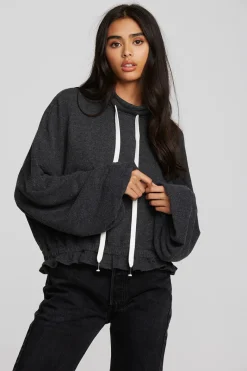 Cheap Chaser Brand Recycled Bliss Knit Cropped Pullover With Elastic Waist & Sleeve