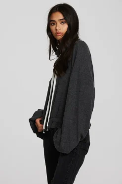Cheap Chaser Brand Recycled Bliss Knit Cropped Pullover With Elastic Waist & Sleeve