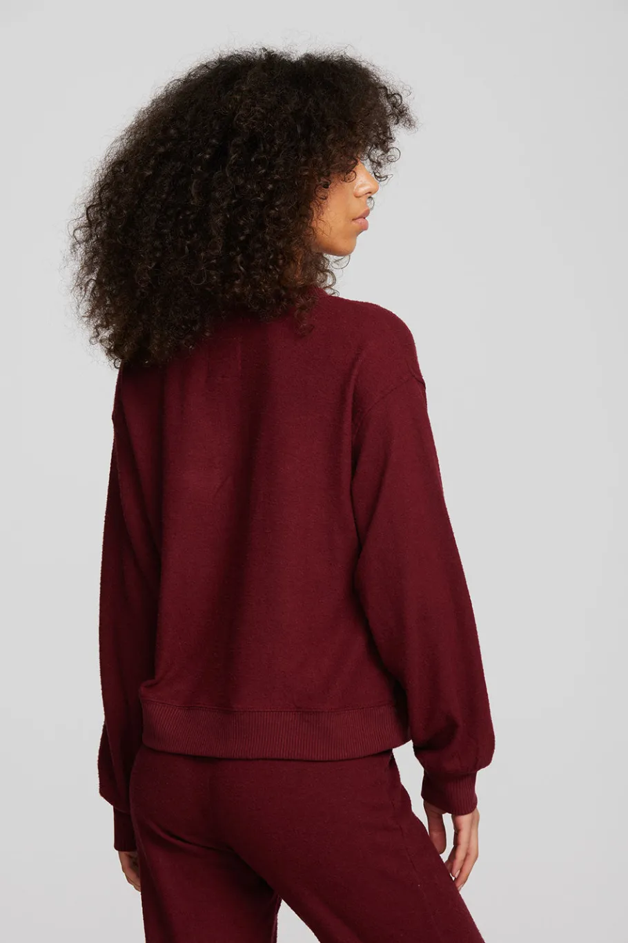 Cheap Chaser Brand Recycled Bliss Knit Long Sleeve Henley With Rib