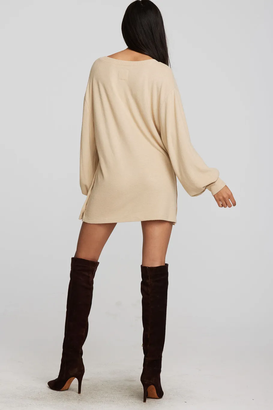 Flash Sale Chaser Brand Recycled Bliss Knit V-neck Tunic With Button Side Seam