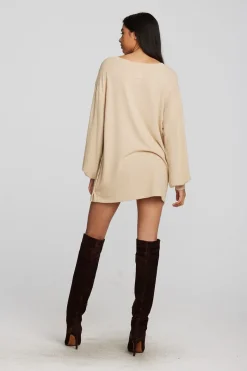 Flash Sale Chaser Brand Recycled Bliss Knit V-neck Tunic With Button Side Seam