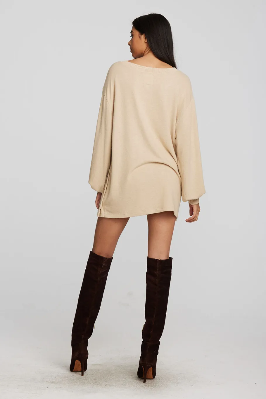 Flash Sale Chaser Brand Recycled Bliss Knit V-neck Tunic With Button Side Seam