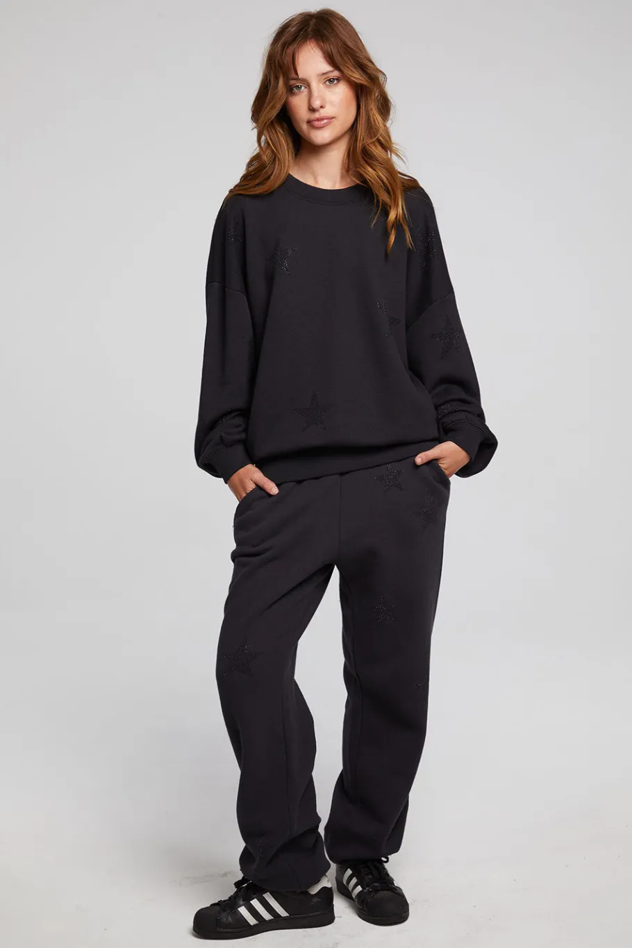 Discount Chaser Brand Rhinestone Stars Joggers